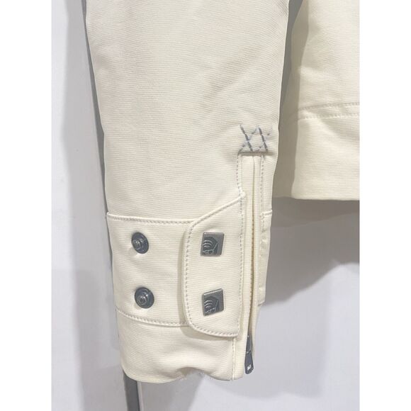 Mountain Hardware Women Jacket Sz S/P Nylon Blend Fleece Hoodie Cream/Beige - Picture 3 of 16